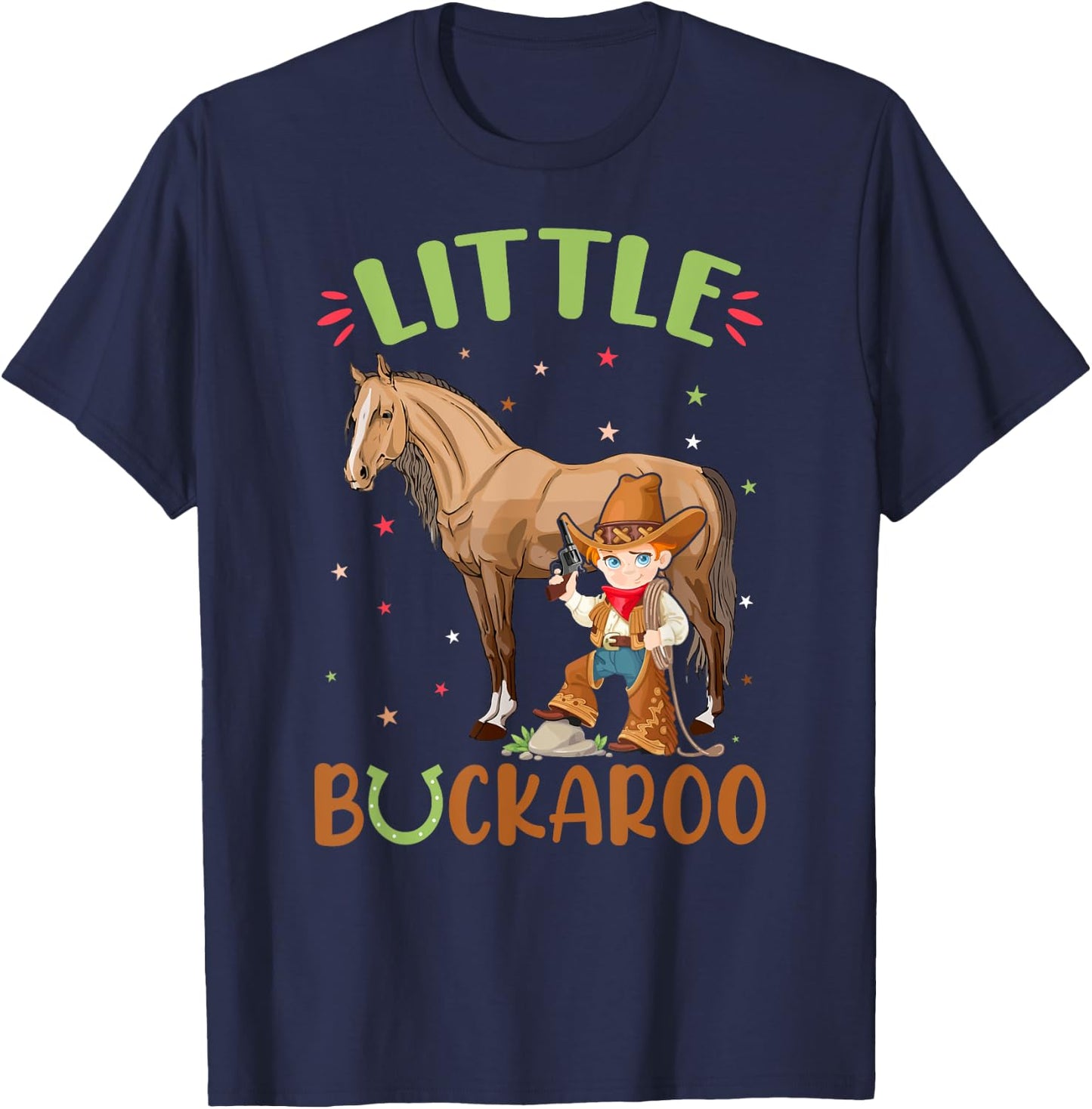 Cowboy Western Little Buckaroo Cowboy Costume T-Shirt - T-Shirt | Navy