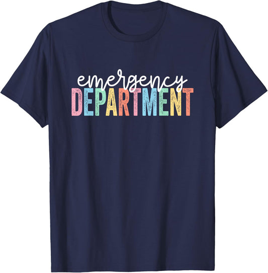 Emergency Department Emergency Room Healthcare Nursing T-Shirt - T-Shirt | Navy