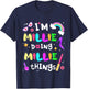 I'm Millie Doing Millie Things Cute Girls Personalized Name T-Shirt - T-Shirt | Navy