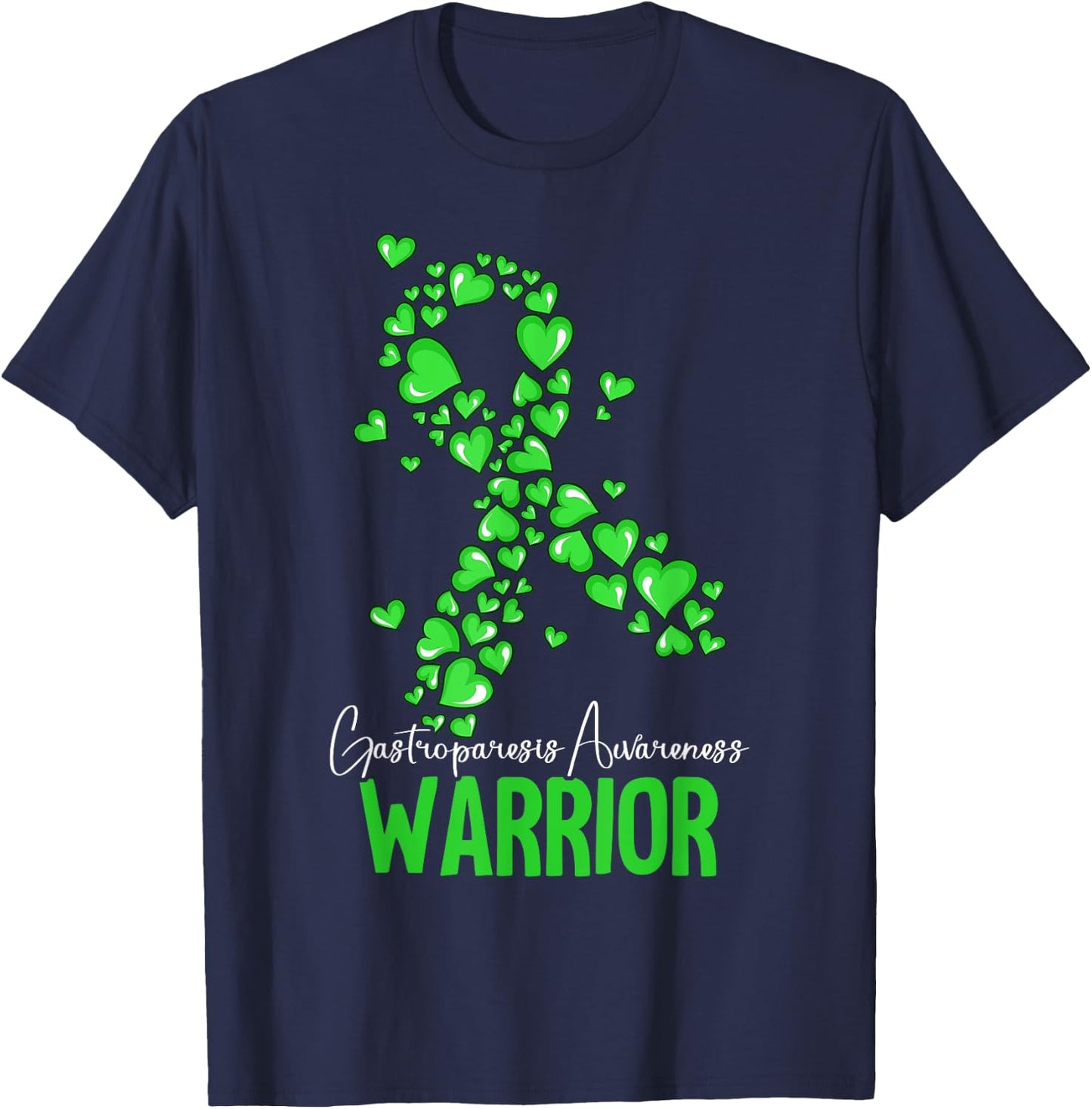 Warrior Gastroparesis Awareness T-Shirt - T-Shirt | Navy