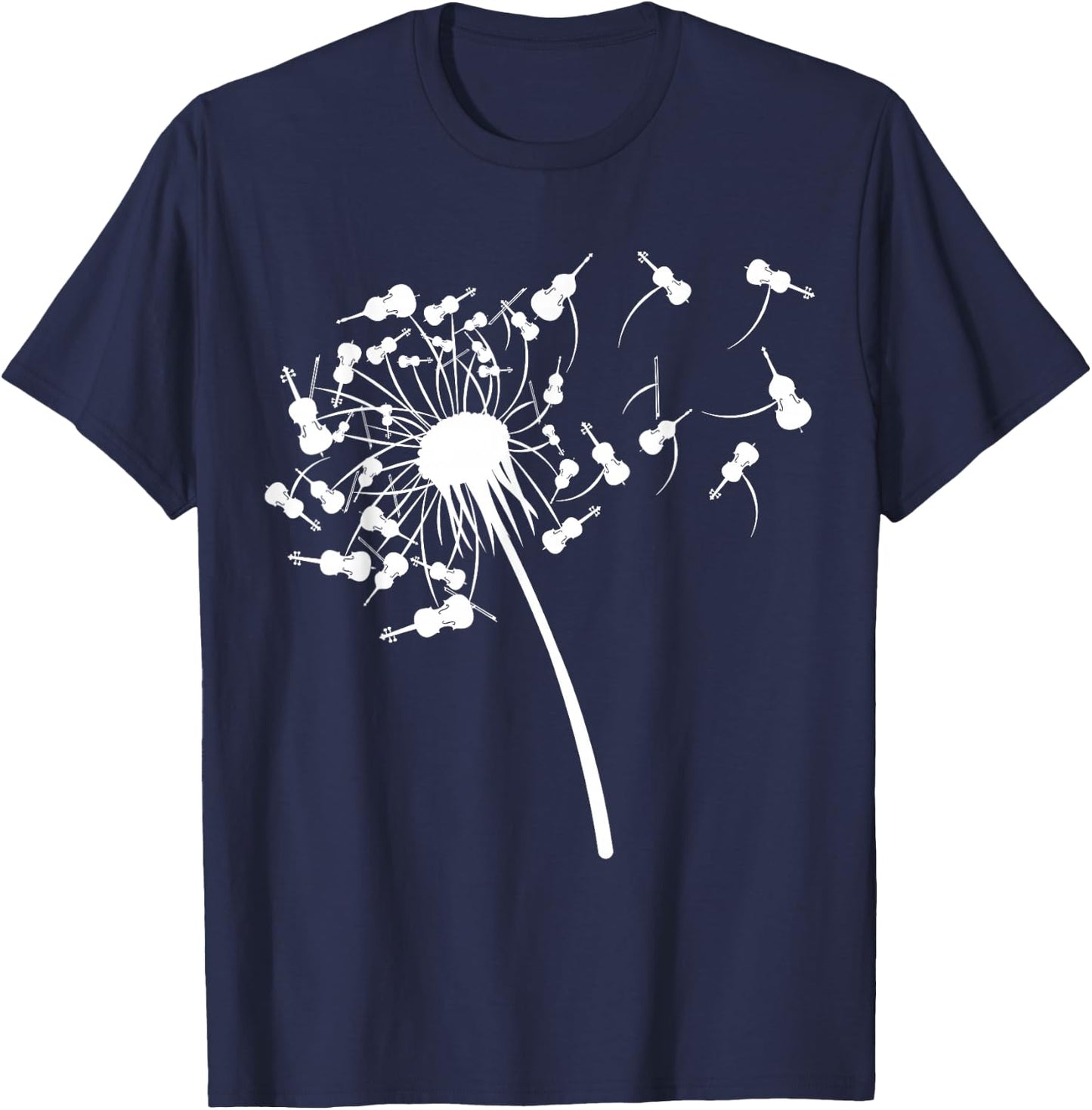 Dandelion Cello Shirt for Cellist | Cello T-Shirt - T-Shirt | Navy