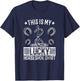 Horseshoe pitching lucky shirt horseshoe throwing design T-Shirt - T-Shirt | Navy