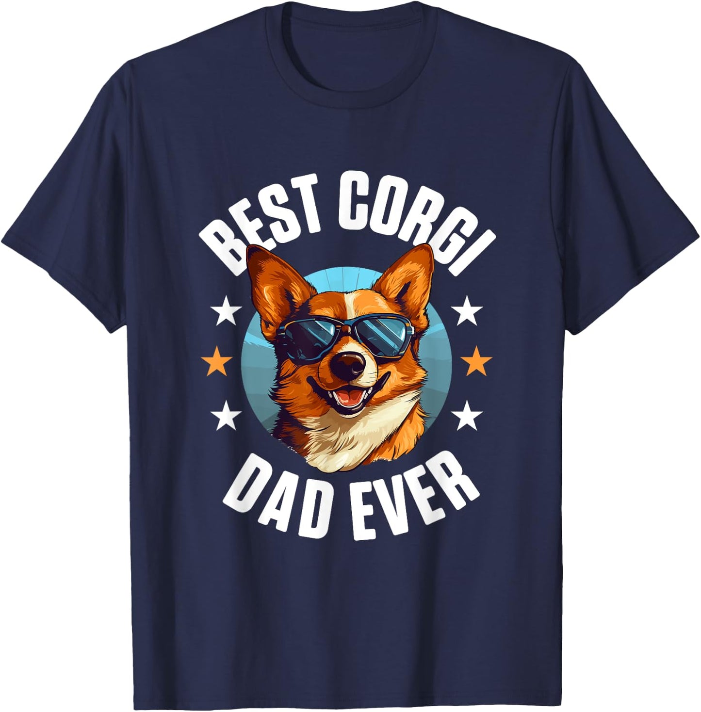 Pembroke Welsh Corgi - Best Corgi Dad Ever T-Shirt - T-Shirt | Navy