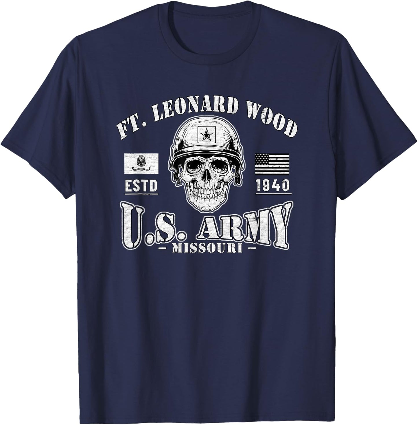 Fort Leonard Wood Missouri Basic Combat Training Gifts T-Shirt - T-Shirt | Navy