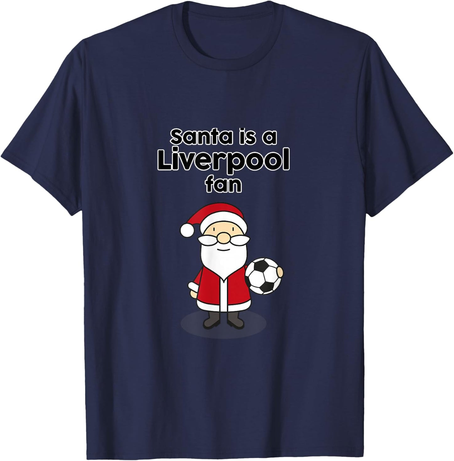 Liverpool Football Soccer Christmas T-Shirt - T-Shirt | Navy