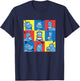 Disney Aladdin Genie Many Emotions Panel Big Chest Portrait T-Shirt - T-Shirt | Navy