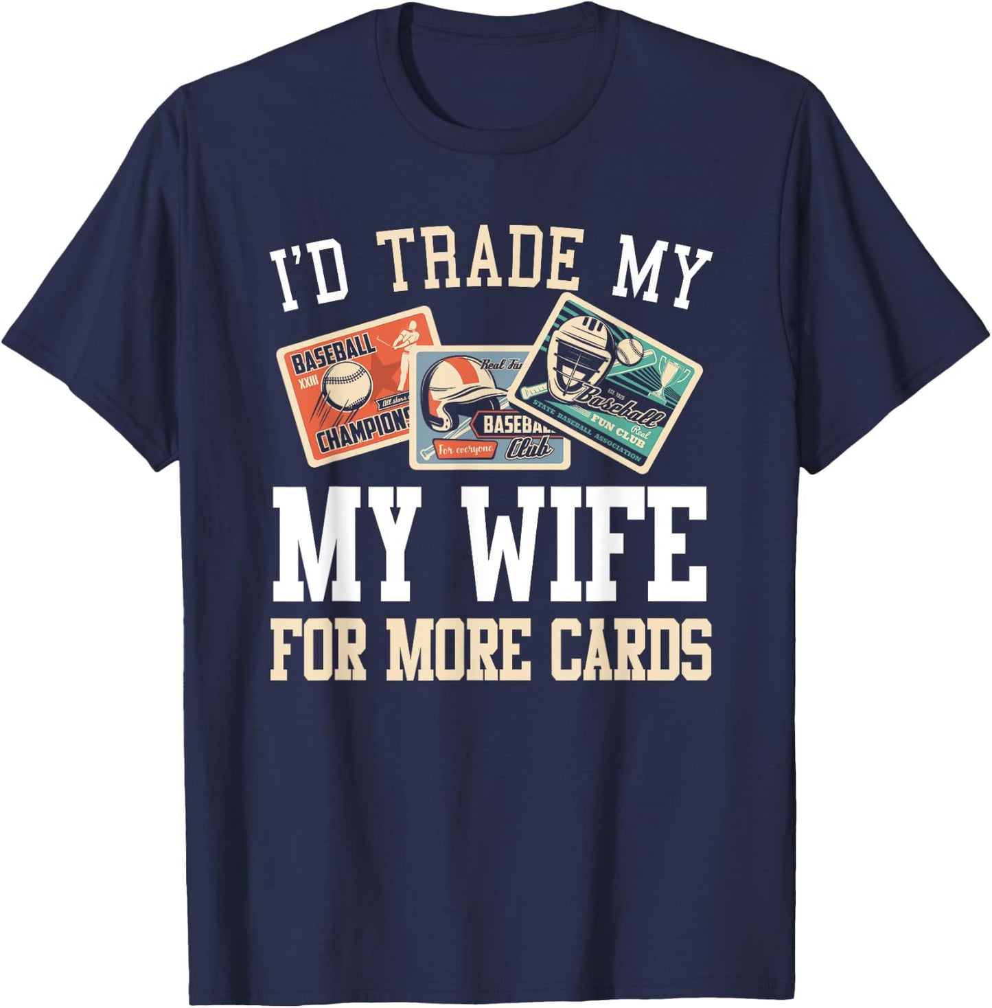 Baseball Card Collector T-Shirt - T-Shirt | Navy