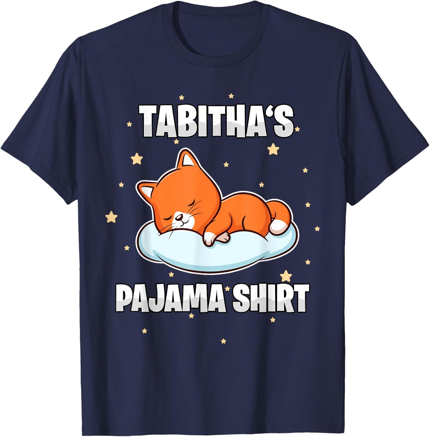 Tabitha's Pajama Shirt - Personalized Sleeping T-Shirt - T-Shirt | Navy