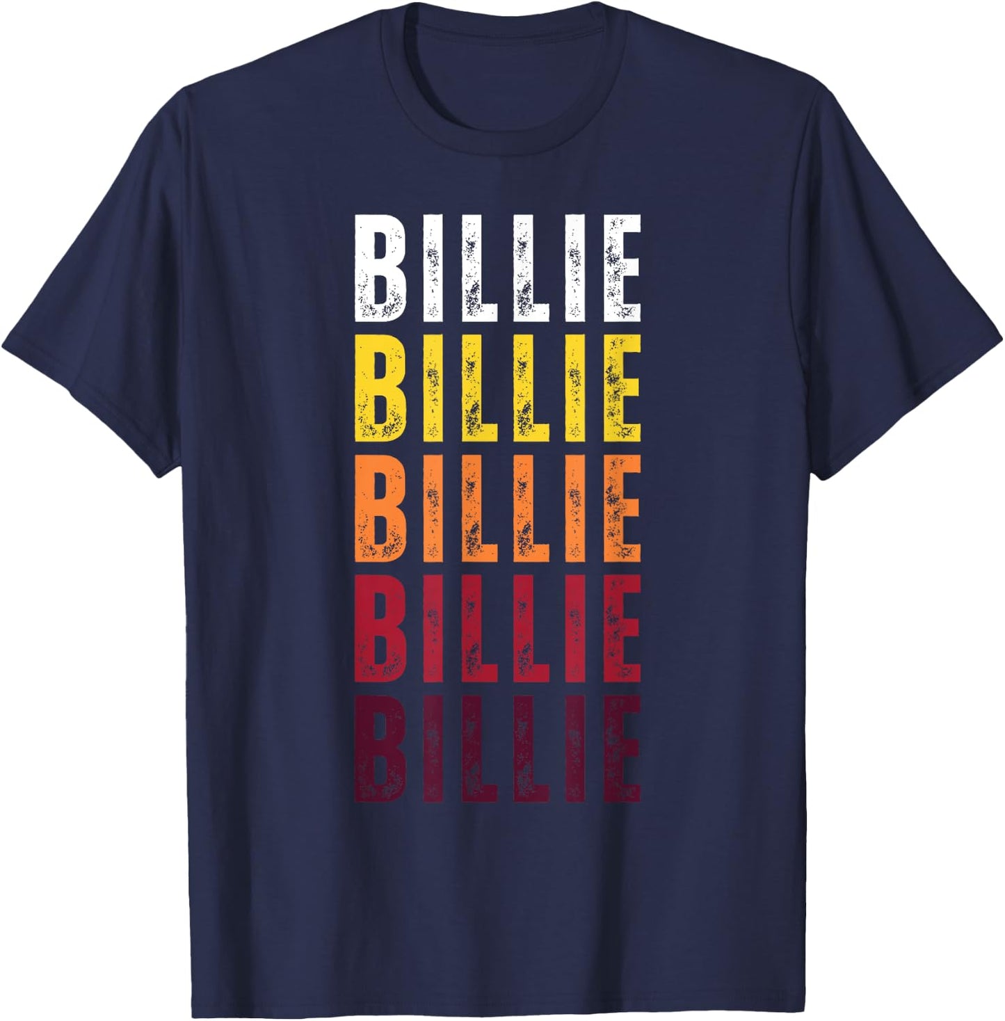 Personalized Name Billie Vintage Billie T-Shirt - T-Shirt | Navy