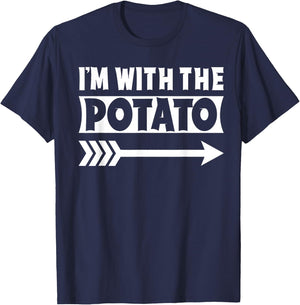 I'm With The Potato Halloween Costume Potato Halloween T-Shirt - T-Shirt | Navy