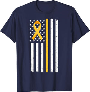 Childhood Cancer Awareness Month | In September We Wear Gold T-Shirt - T-Shirt | Navy