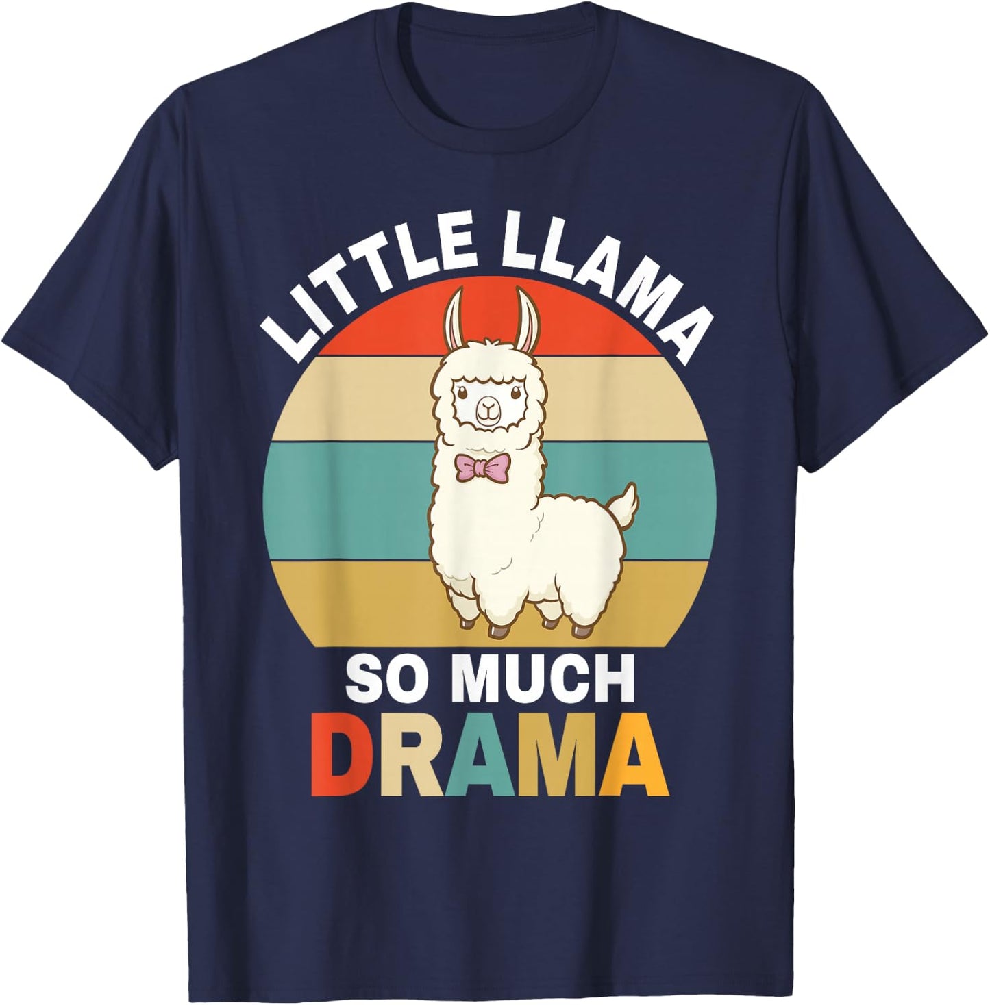 Llama Shirt Kids Boys Toddler Little Llama So Much Drama T-Shirt - T-Shirt | Navy