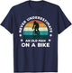 Never Underestimate An Old Man On A Bike: Fun Bicycle Joke T-Shirt - T-Shirt | Navy