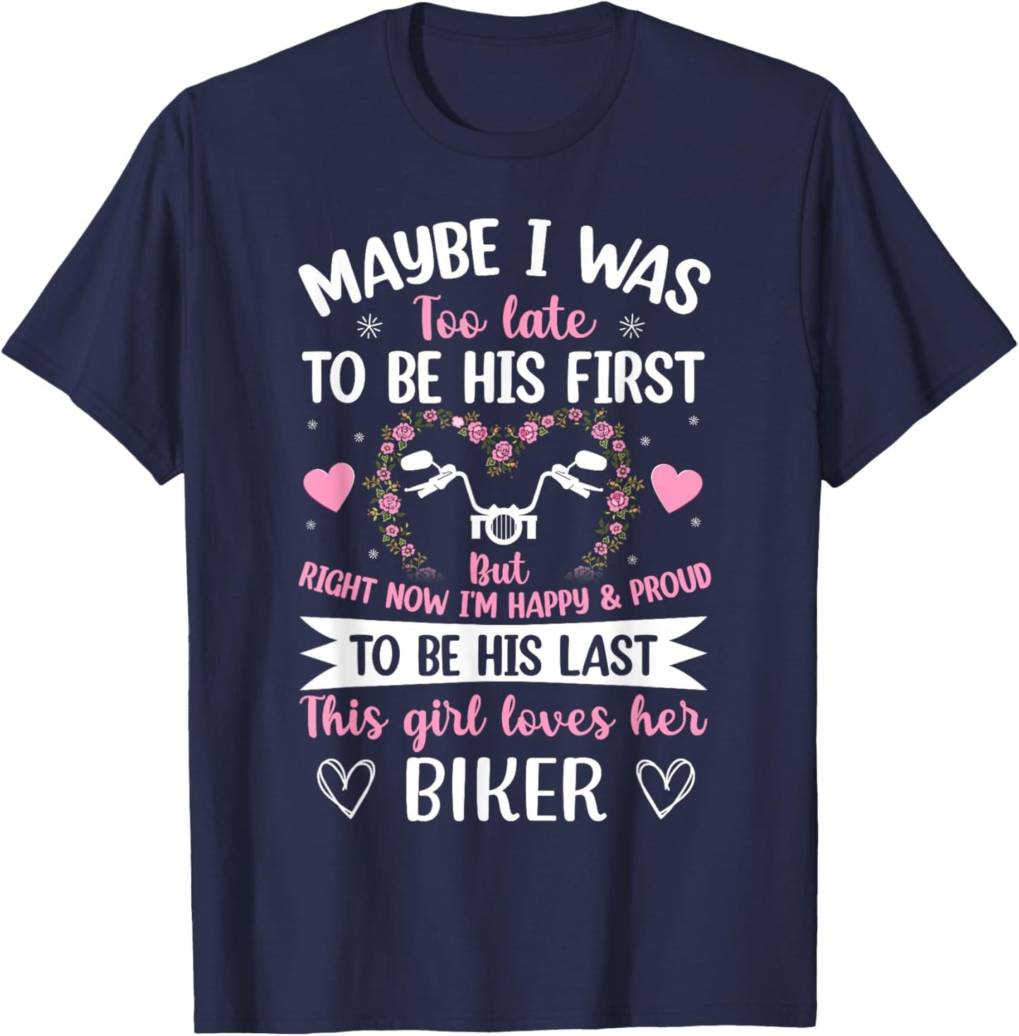 Biker wife this girl loves her biker husband anniversary T-Shirt - T-Shirt | Navy