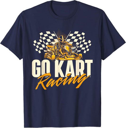 Go Karting Shirts Go Kart Racing - Go Karting Enthusiast Racetrack Racecourse T-Shirt - T-Shirt | Navy
