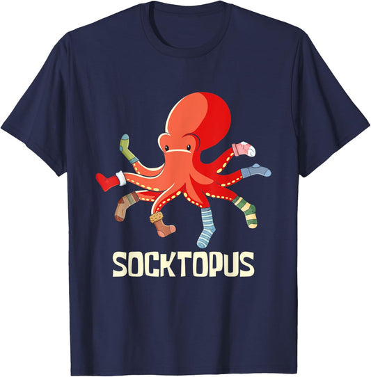 Socktopus - Octopus Lover Sea Creature Marine Scuba Diver T-Shirt - T-Shirt | Navy