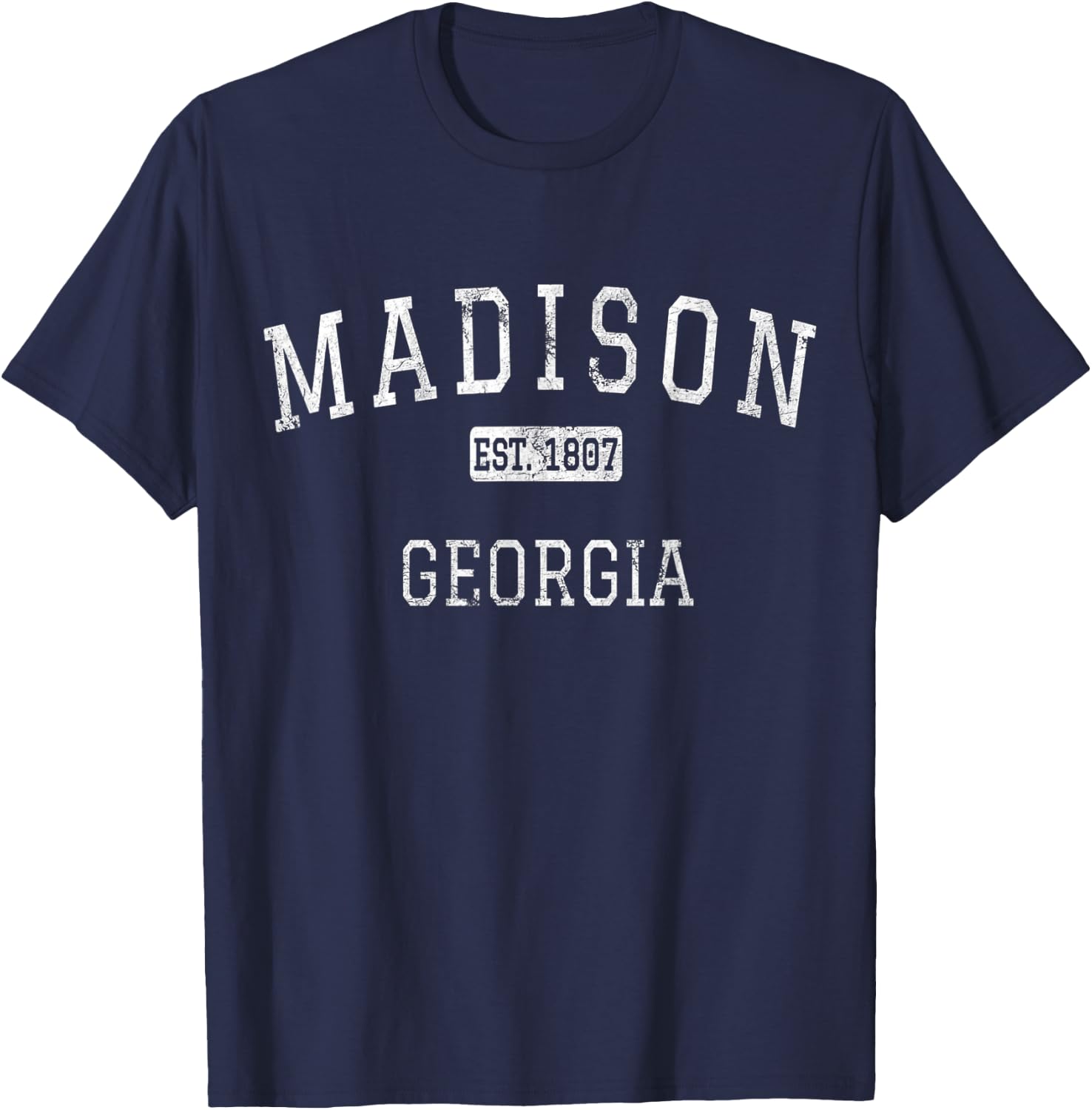 Madison Georgia GA Vintage T-Shirt - T-Shirt | Navy