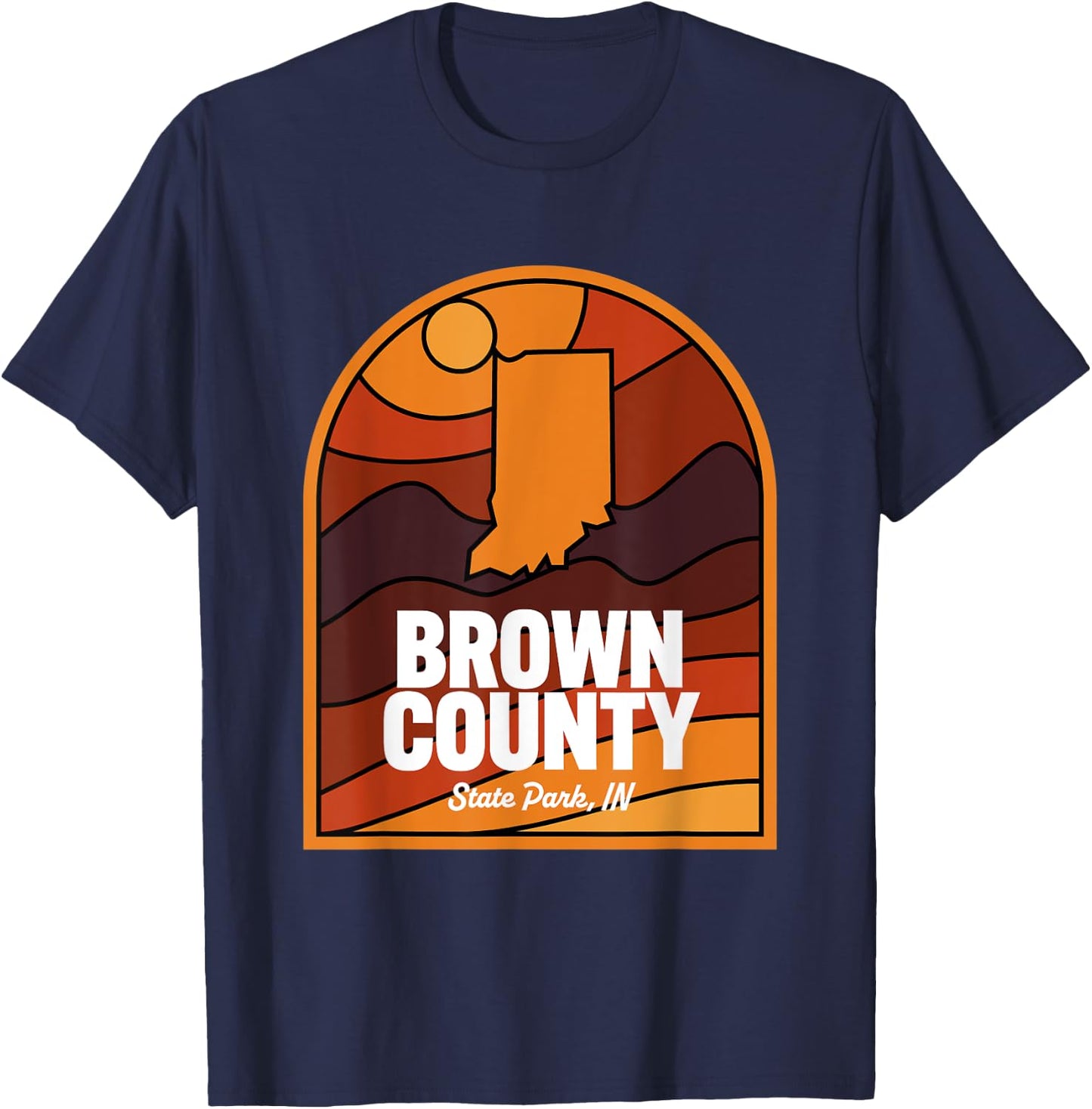 Brown County State Park Indiana T-Shirt - T-Shirt | Navy