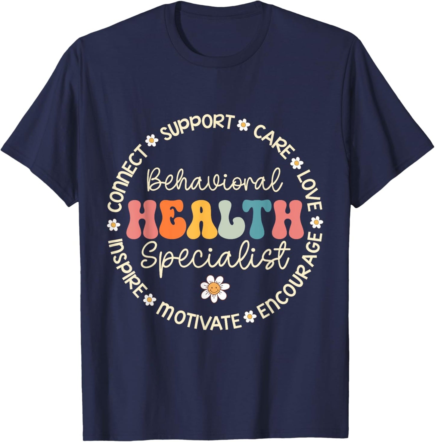 Behavioral Health Specialist Appreciation Week Back School T-Shirt - T-Shirt | Navy