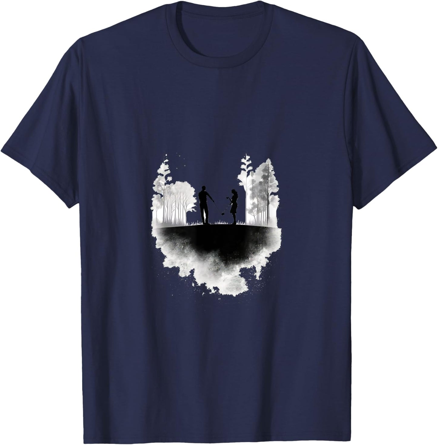 Golfer Couple Golf Player Golfing Couples Matching T-Shirt - T-Shirt | Navy