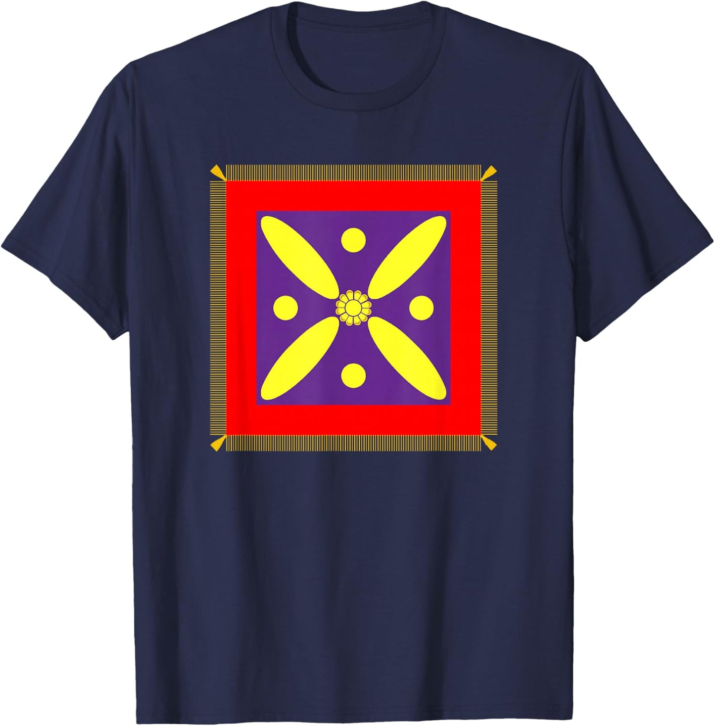 Derafsh Kaviani, lotus flower, Iranian history, flag, badge T-Shirt - T-Shirt | Navy