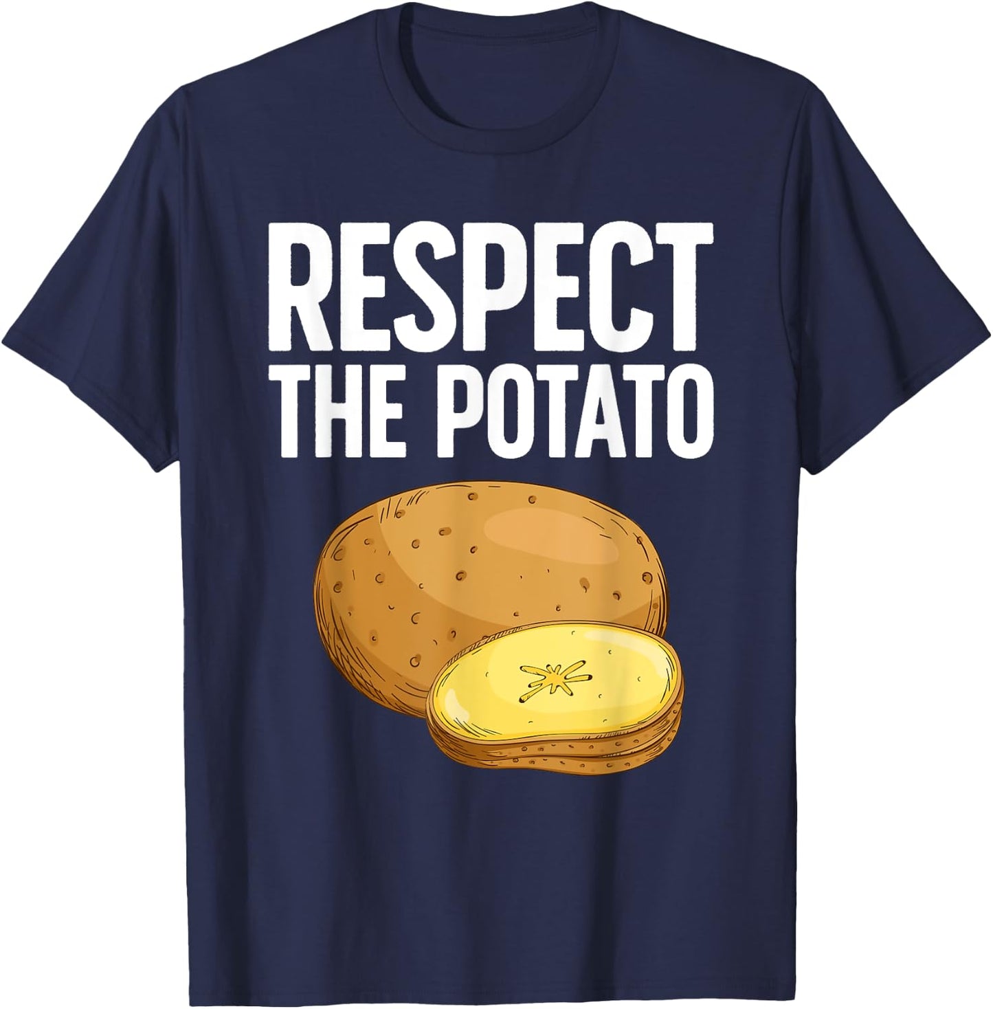 Cool Potato Design Women Kids Vegetable Potato Lover T-Shirt - T-Shirt | Navy