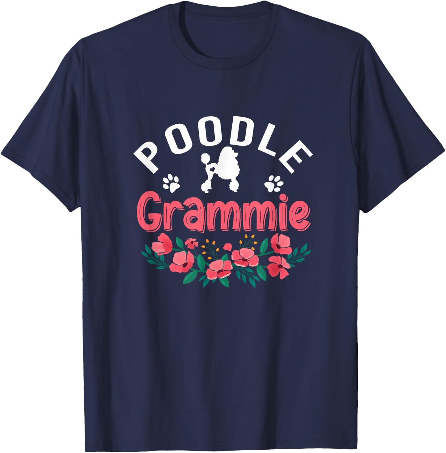 Poodle Grammie Dog Gifts Women Poodle Dog Lover Christmas T-Shirt - T-Shirt | Navy