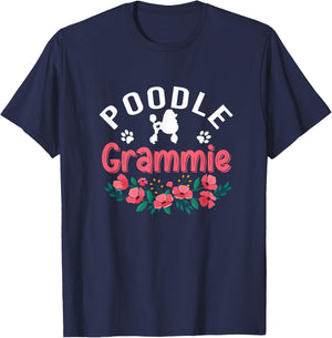 Poodle Grammie Dog Gifts Women Poodle Dog Lover Christmas T-Shirt - T-Shirt | Navy