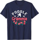 Poodle Grammie Dog Gifts Women Poodle Dog Lover Christmas T-Shirt - T-Shirt | Navy