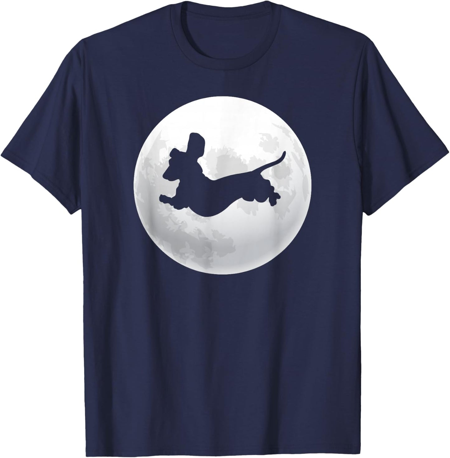 Dachshund Dachshund Silhouette Dog Retro Moon T-Shirt - T-Shirt | Navy