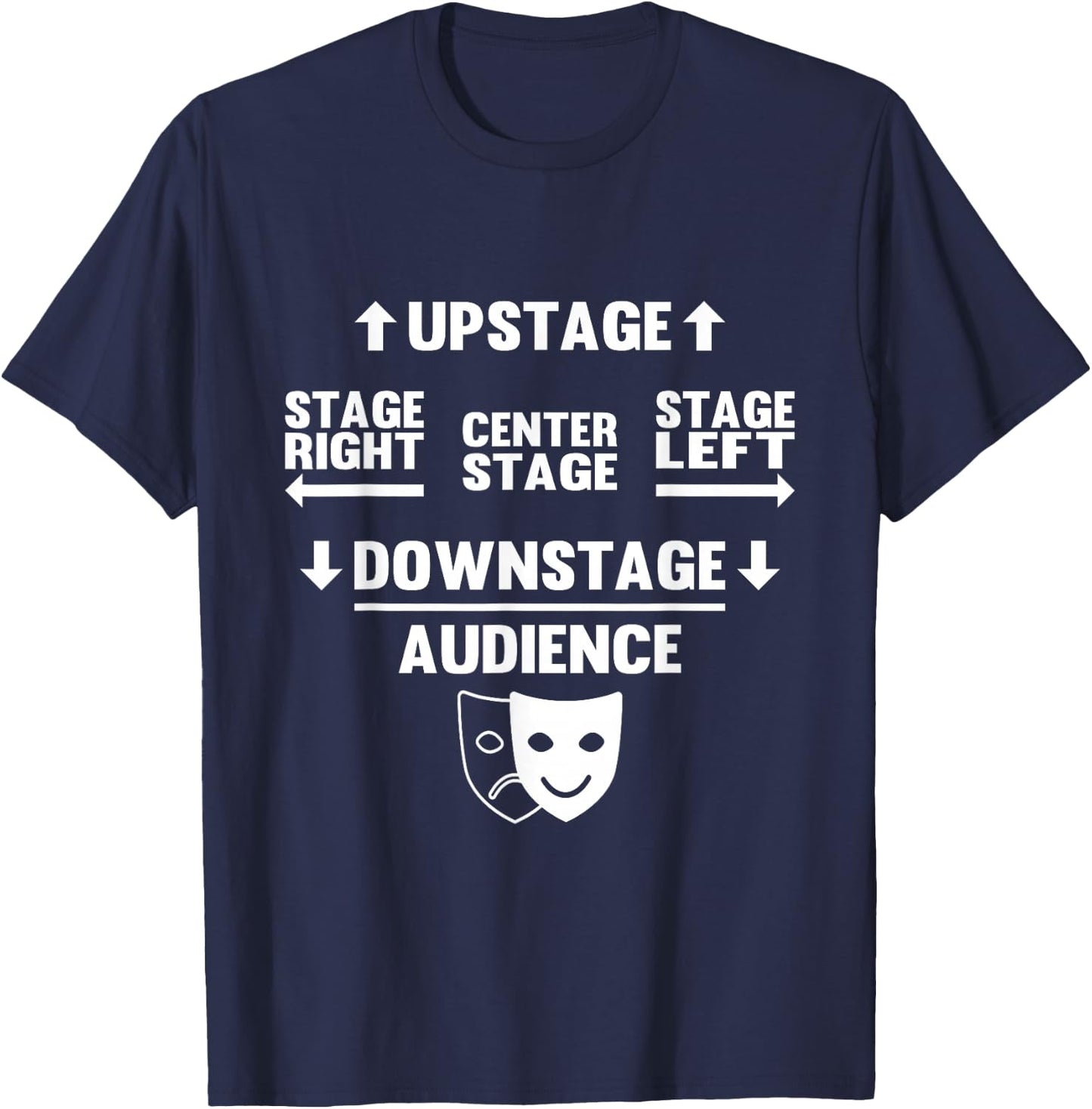 Stage Left Stage Right for Theater Lovers T-Shirt - T-Shirt | Navy