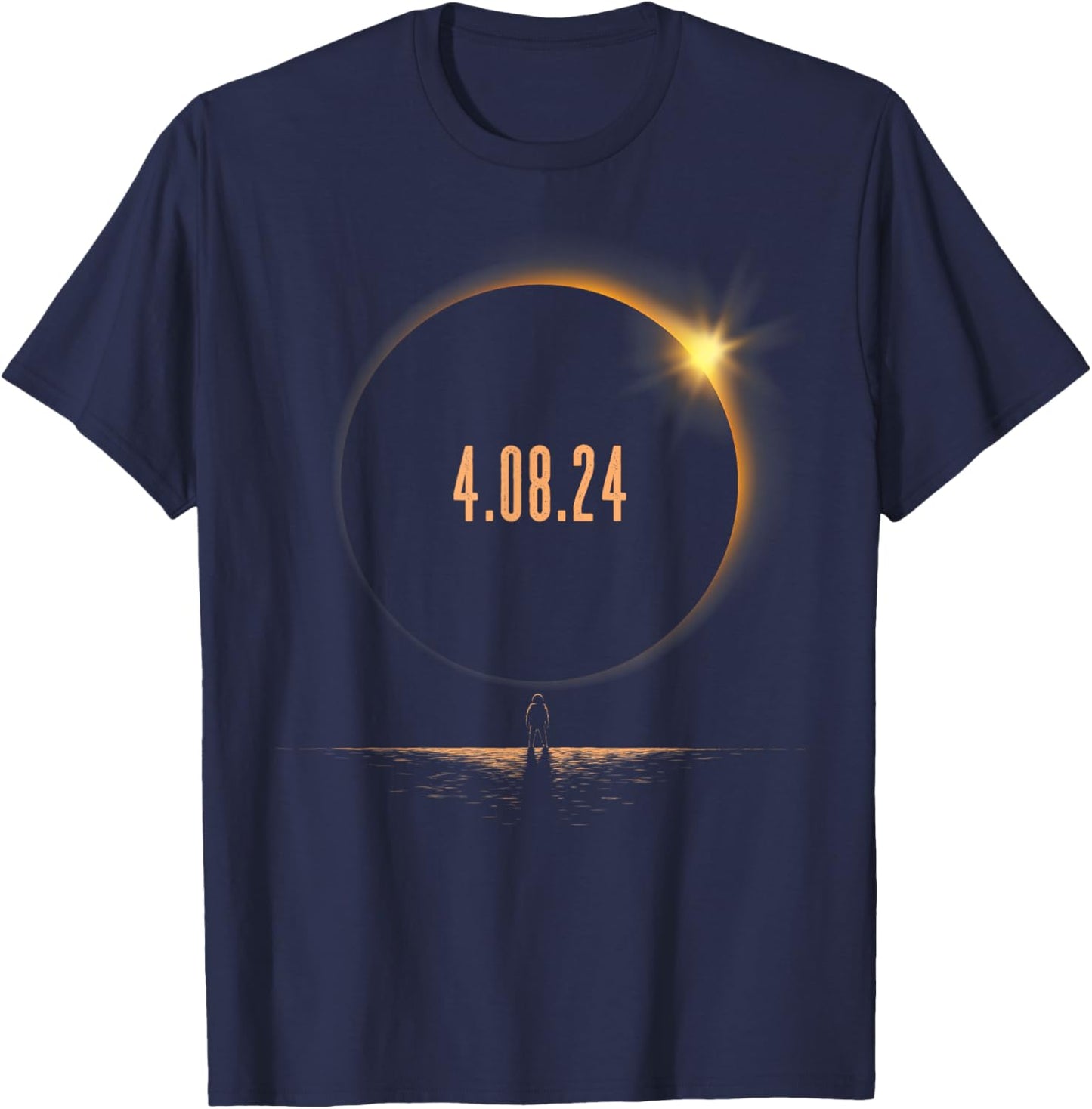 America Totality 4.08.24 Adult Kids Total Solar Eclipse 2024 T-Shirt - T-Shirt | Navy