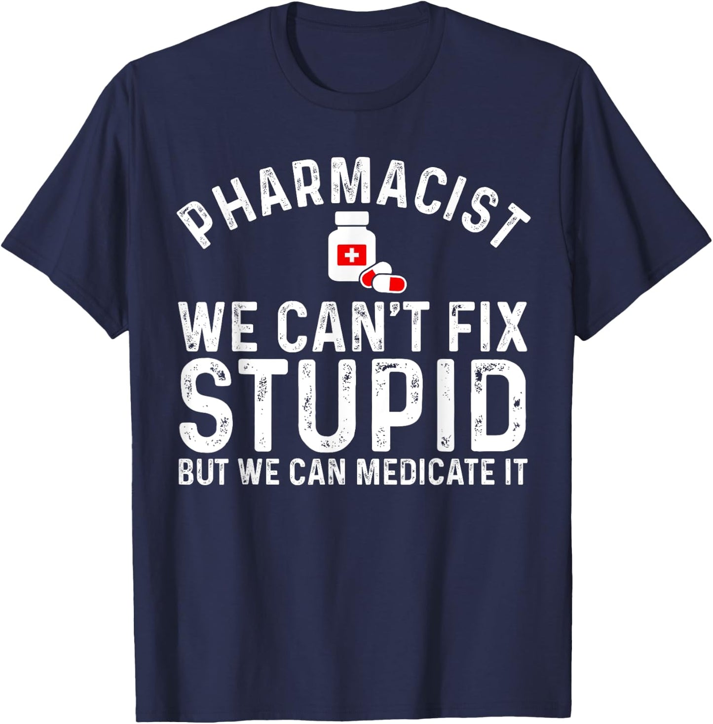 Funny Pharmacy Art Women Pharmacy Tech Pharmacist T-Shirt - T-Shirt | Navy