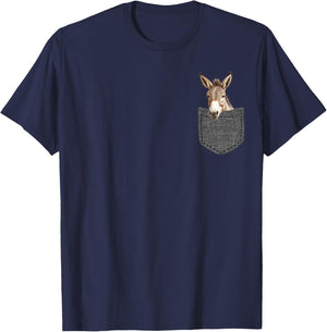 Donkey in Pocket T-Shirt - T-Shirt | Navy