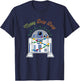 Star Wars Christmas R2-D2 Merry Beep Boop Xmas Lights Logo T-Shirt - T-Shirt | Navy