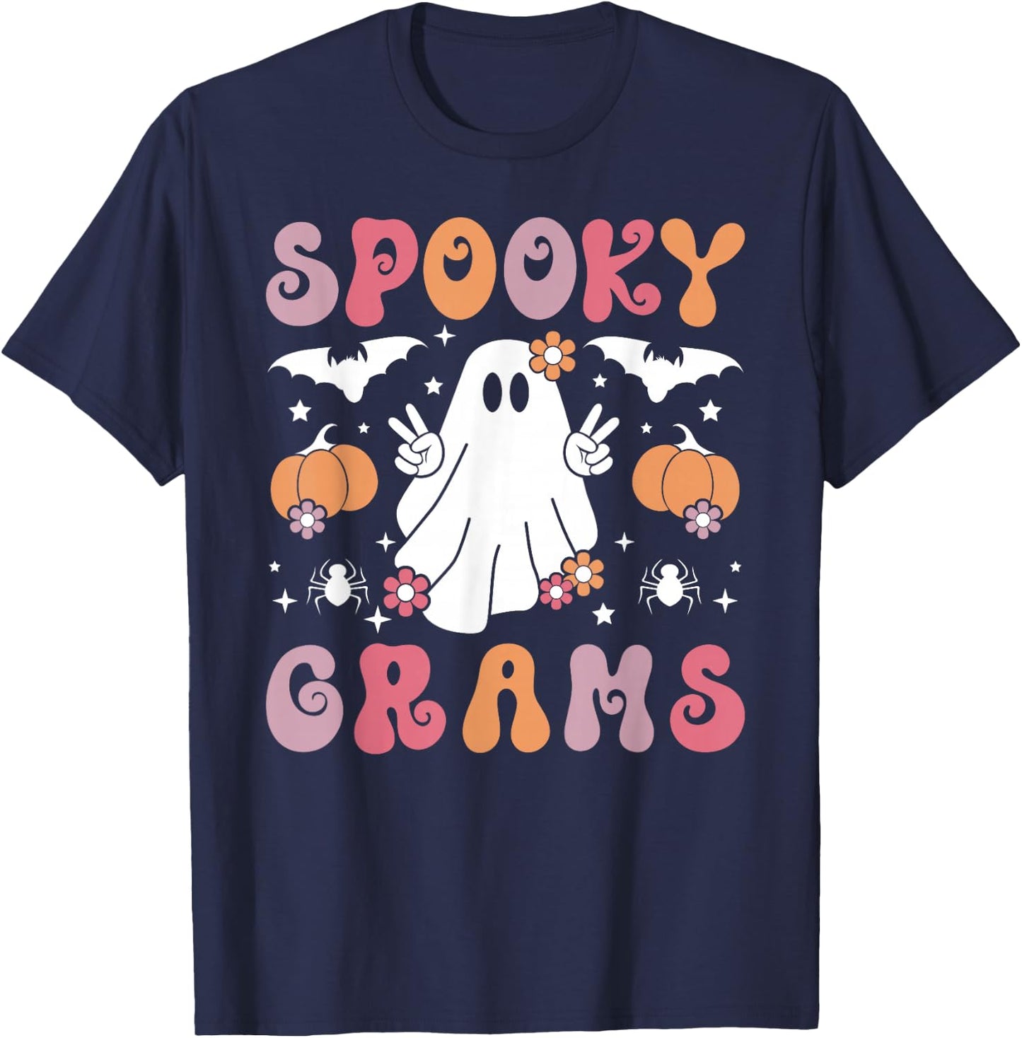 Spooky Grams Grandmother Halloween Grams Grandma T-Shirt - T-Shirt | Navy