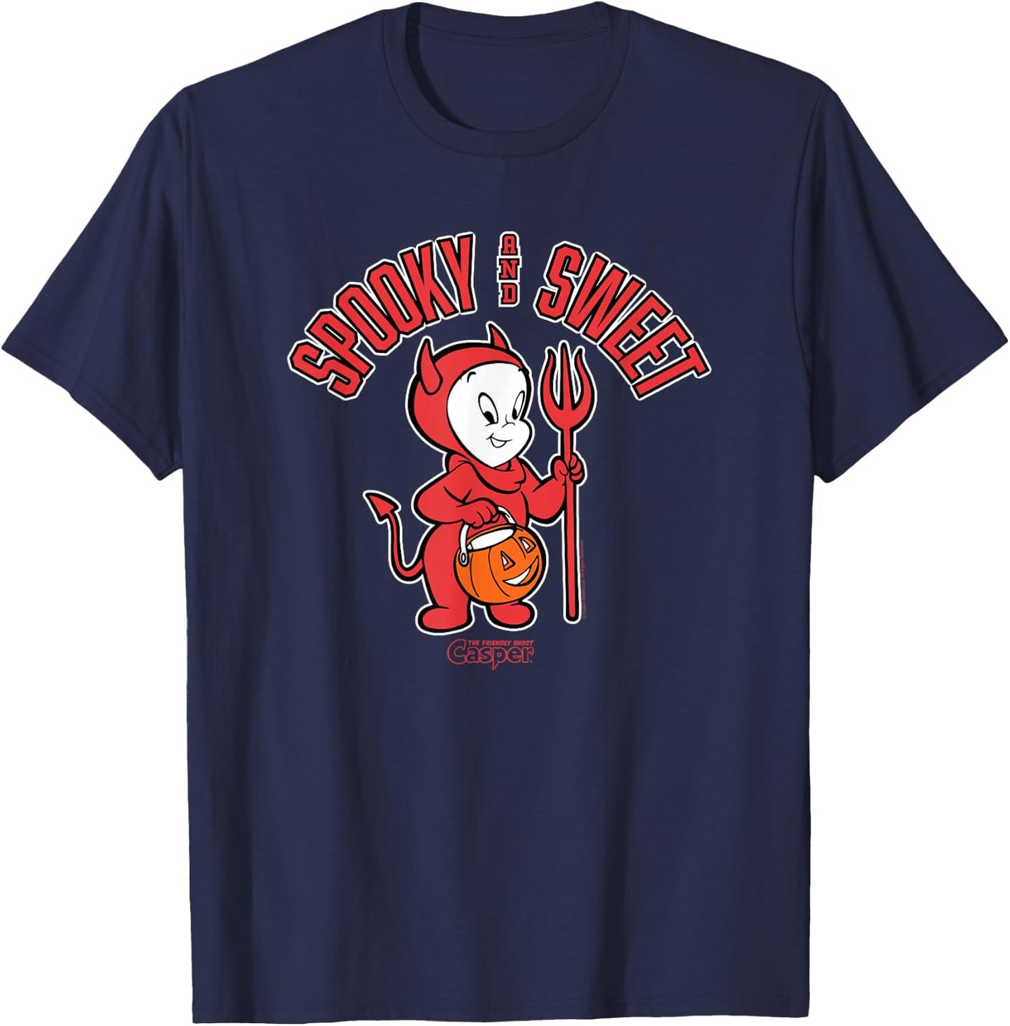 Casper the Friendly Ghost Halloween Spooky and Sweet T-Shirt - T-Shirt | Navy