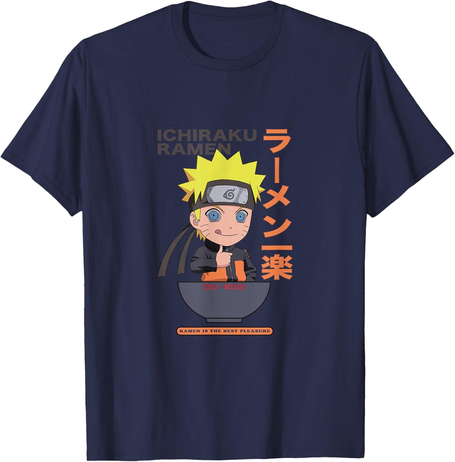 Naruto Naruto Shippuden Ichiraku Ramen - -Kids, Black, S T-Shirt - T-Shirt | Navy