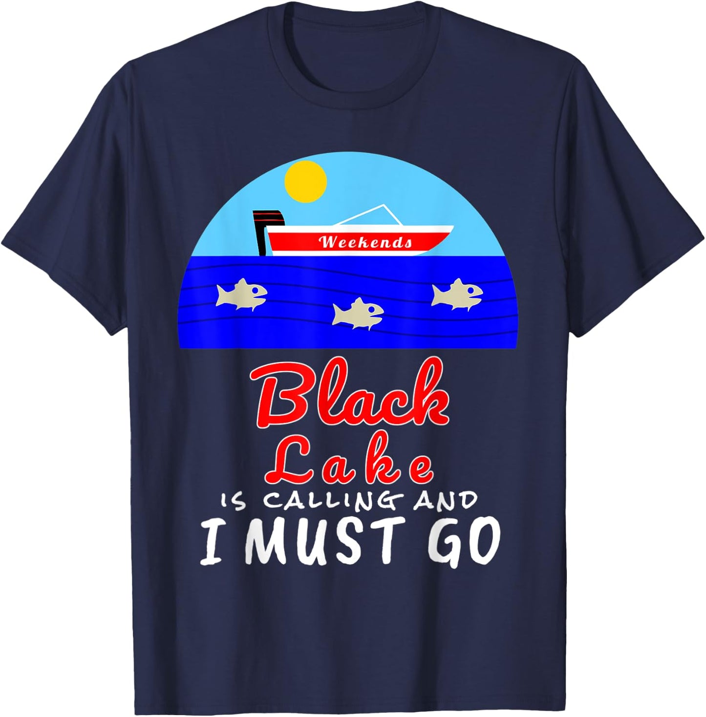 Black Lake Michigan T-Shirt - T-Shirt | Navy
