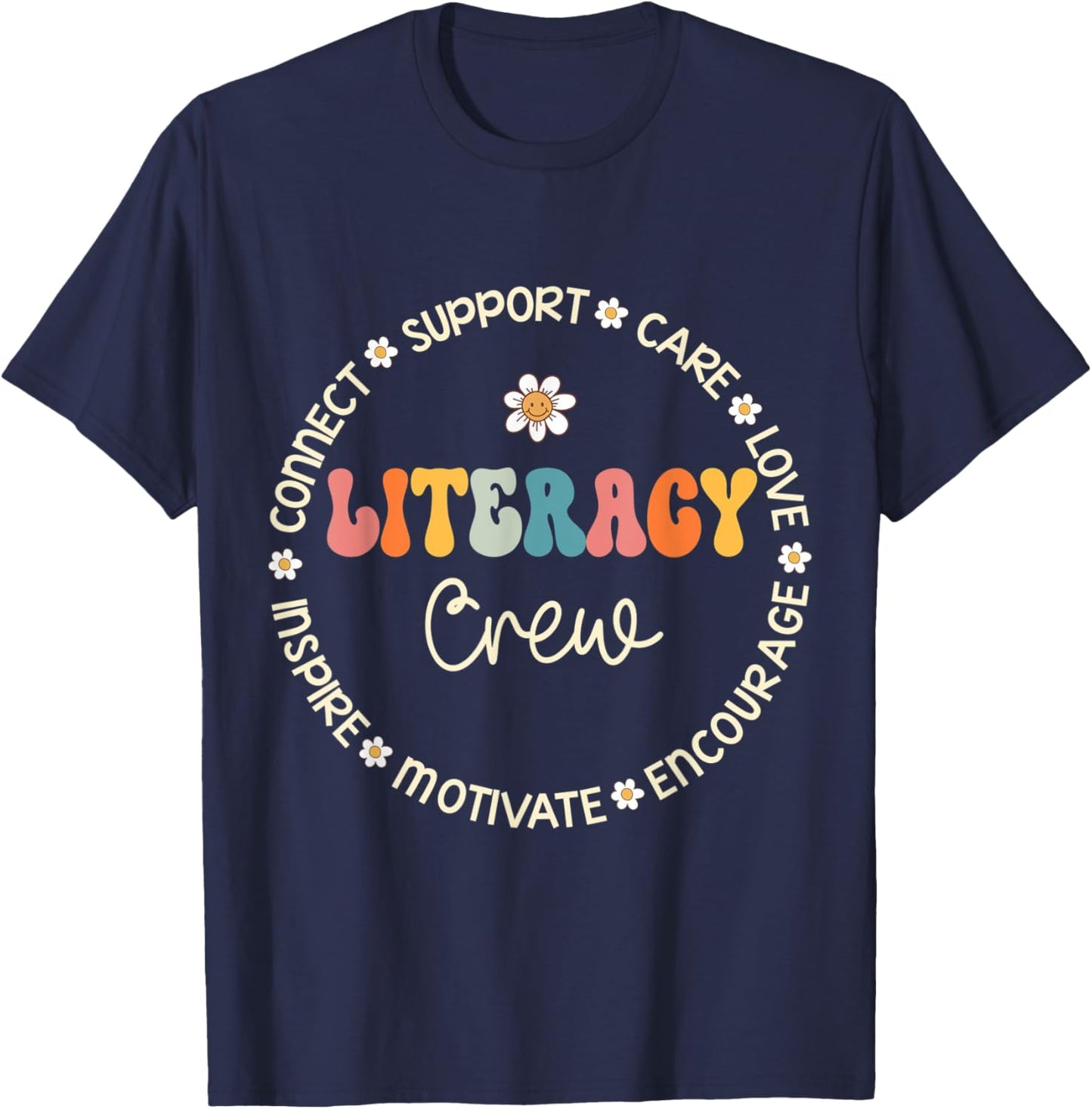 Literacy Crew Appreciation Week Back to School T-Shirt - T-Shirt | Navy
