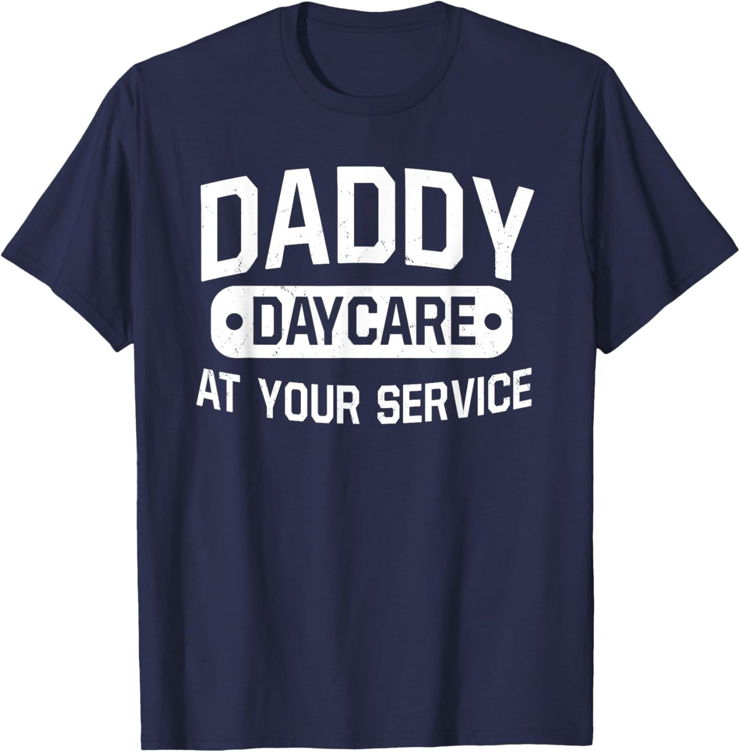 Stay At Home Dad Funny Daddy Daycare WFH T-Shirt - T-Shirt | Navy