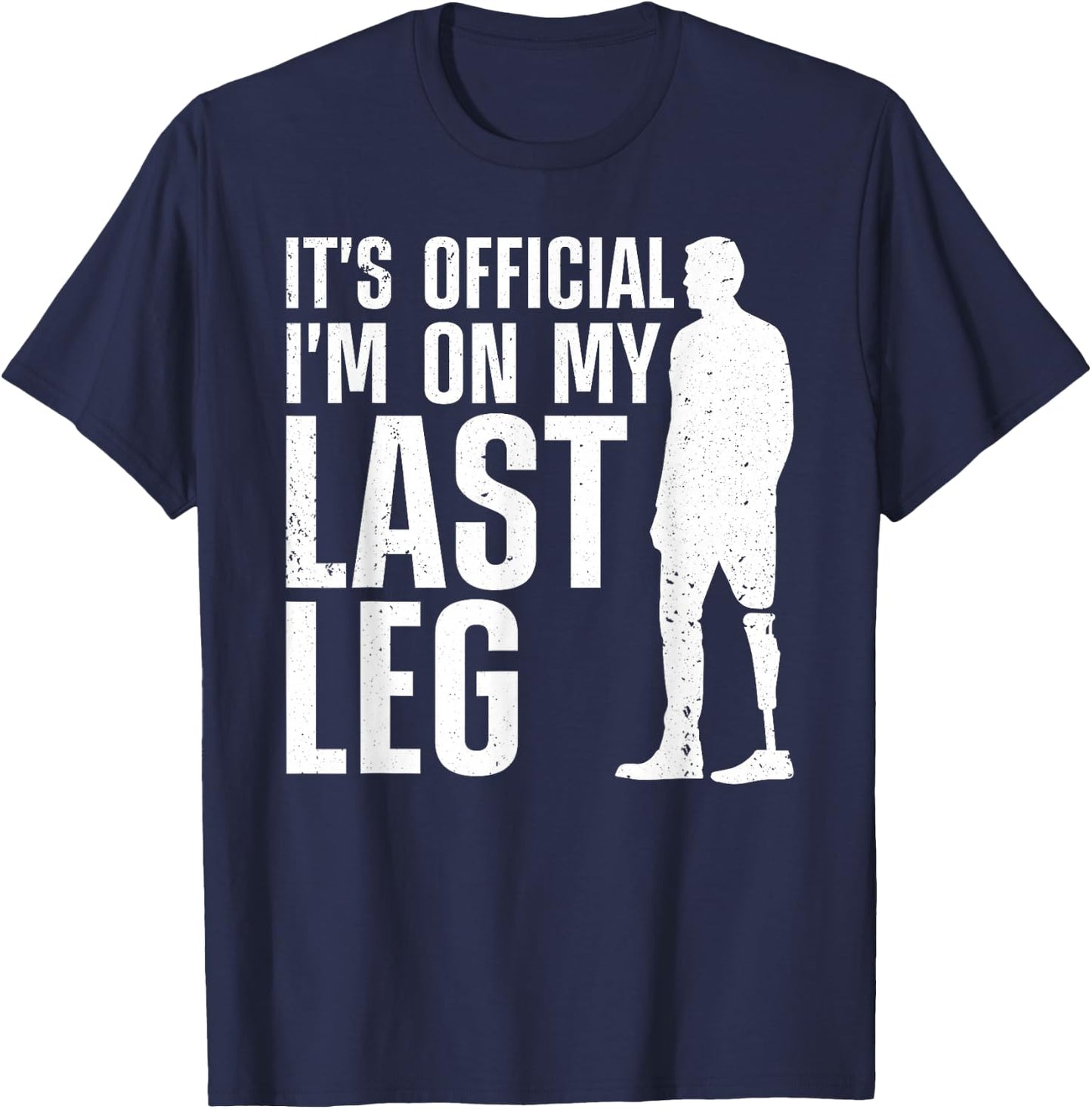 Cool Leg Amputee Art Women Prosthetic Leg Amputation Small T-Shirt - T-Shirt | Navy