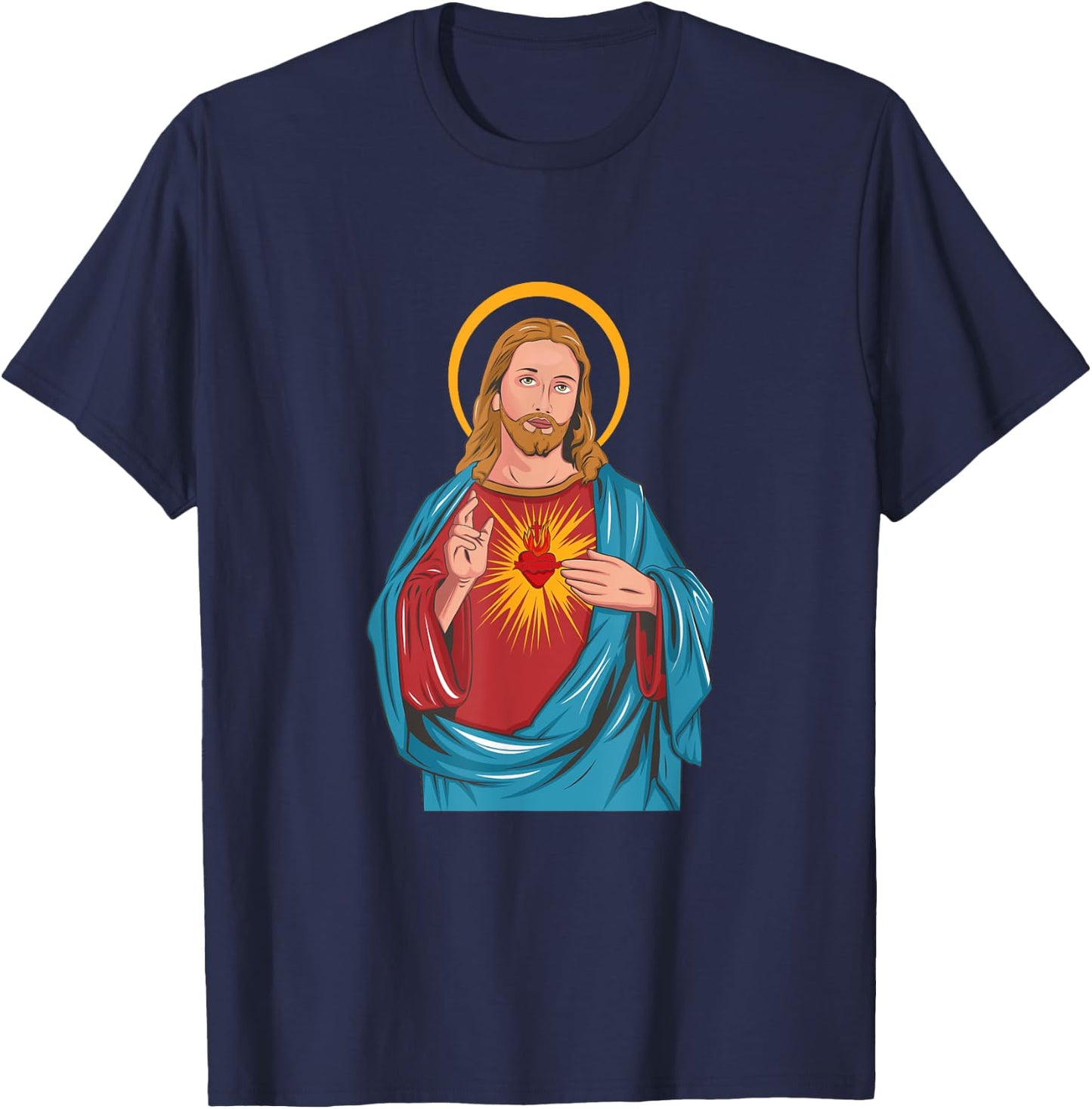 Heart of Jesus T-Shirt - T-Shirt | Navy
