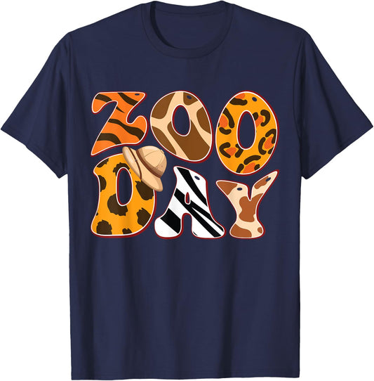 Zoo Day Family First Zoo Field Trip Safari Squad Matching T-Shirt - T-Shirt | Navy