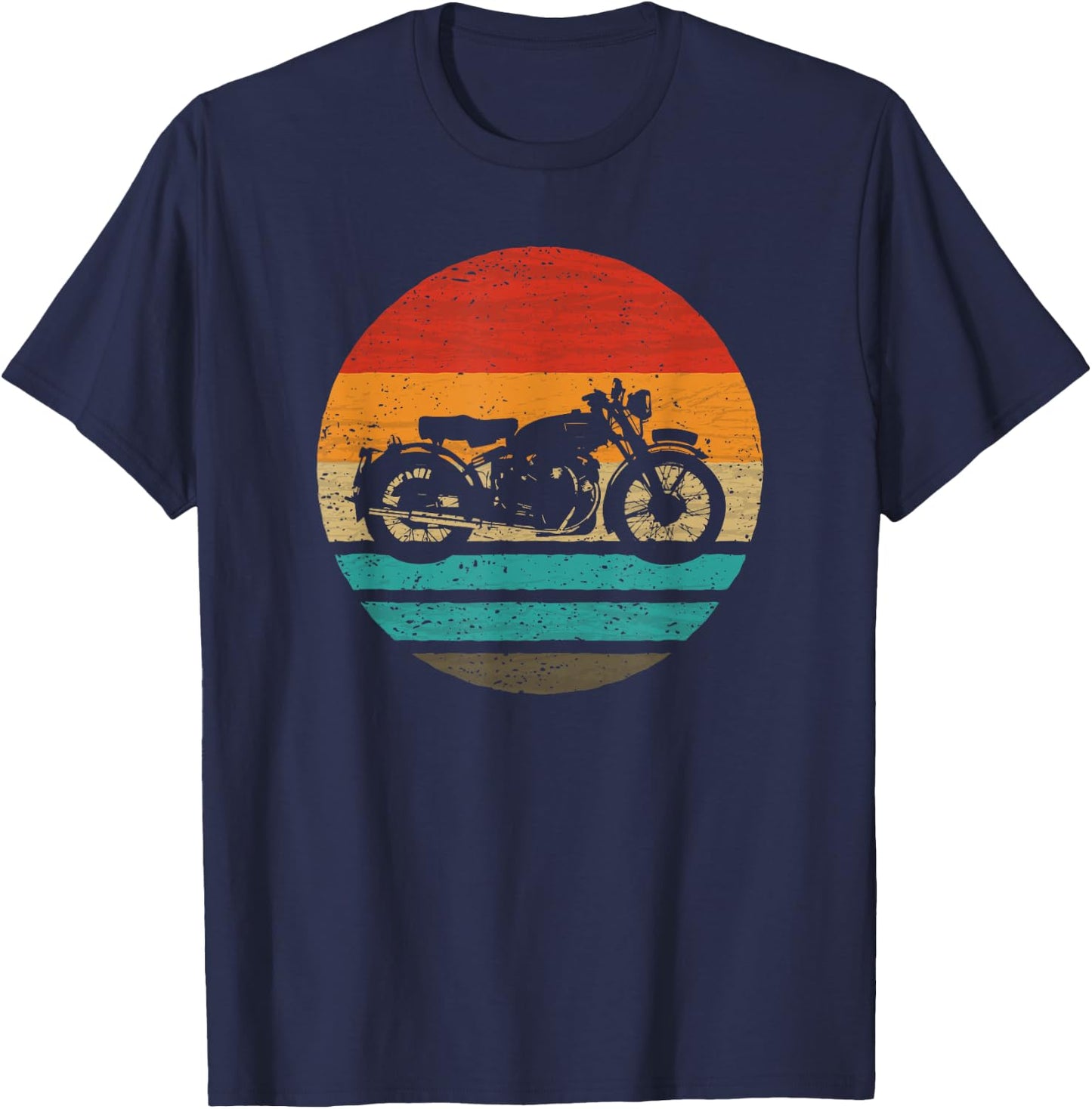 Motorcycle Retro Style Vintage T-Shirt - T-Shirt | Navy