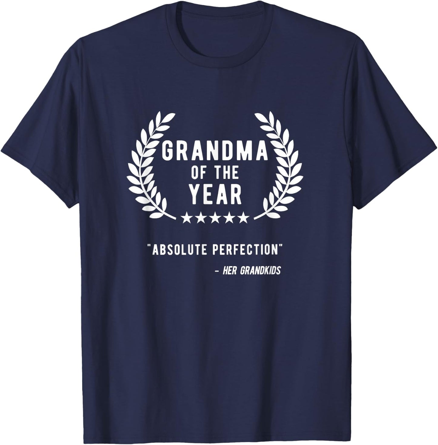 Gifts For Grandma From Grandchildren, Grandma Of The Year T-Shirt - T-Shirt | Navy