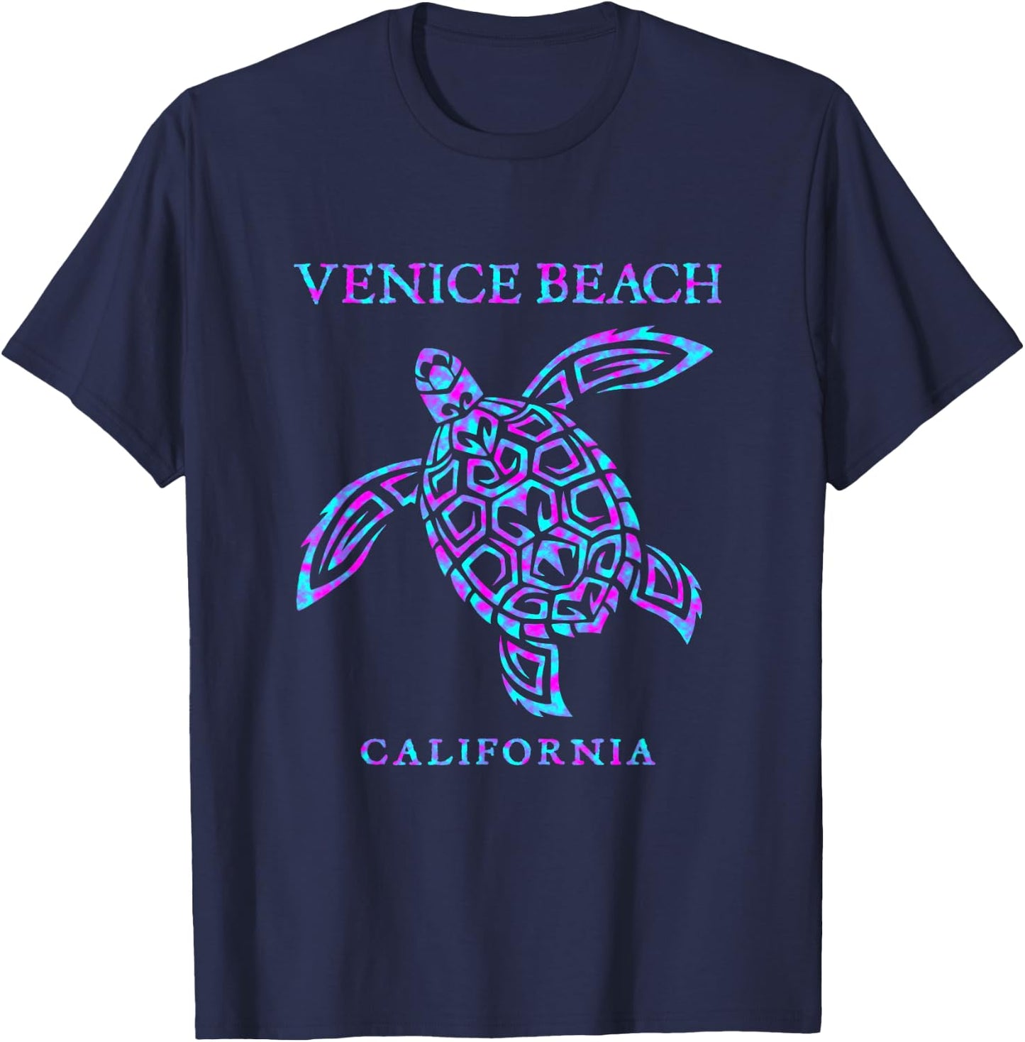Venice Beach California Sea Turtle Travel Souvenir T-Shirt - T-Shirt | Navy