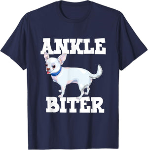 Funny Chihuahua Dog Owner Ankle Biter Men Women Kids T-Shirt - T-Shirt | Navy