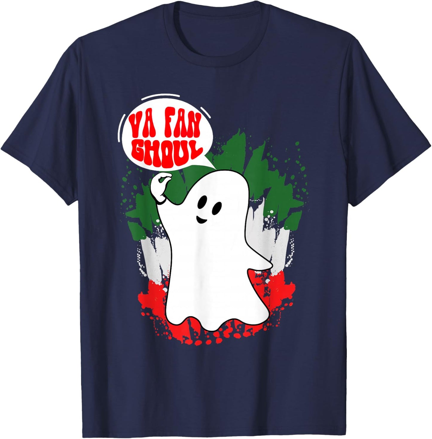 Va Fan Ghoul Women Italian Funny Halloween Ghost T-Shirt - T-Shirt | Navy
