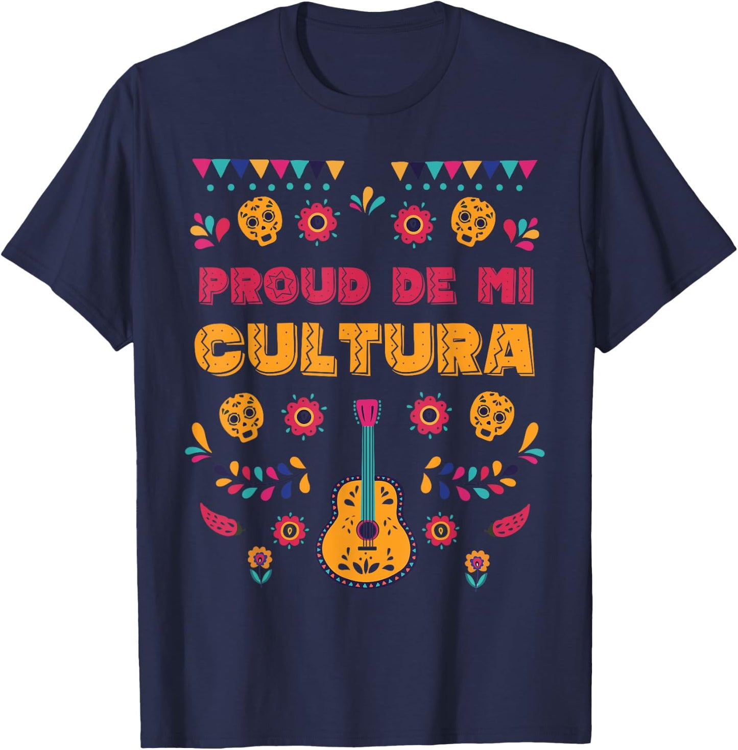Proud De Mi Cultura Latino Month T-Shirt - T-Shirt | Navy